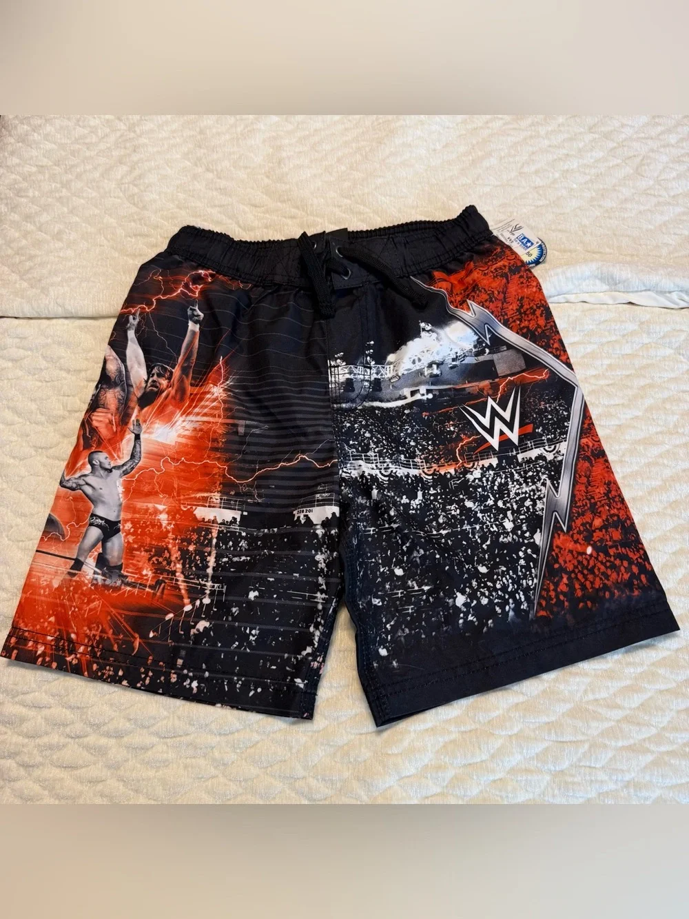 New Old Stock 2015 WWE Swim Trunks UV 50 John Cena Randy Orton Shamus Kids 6/7